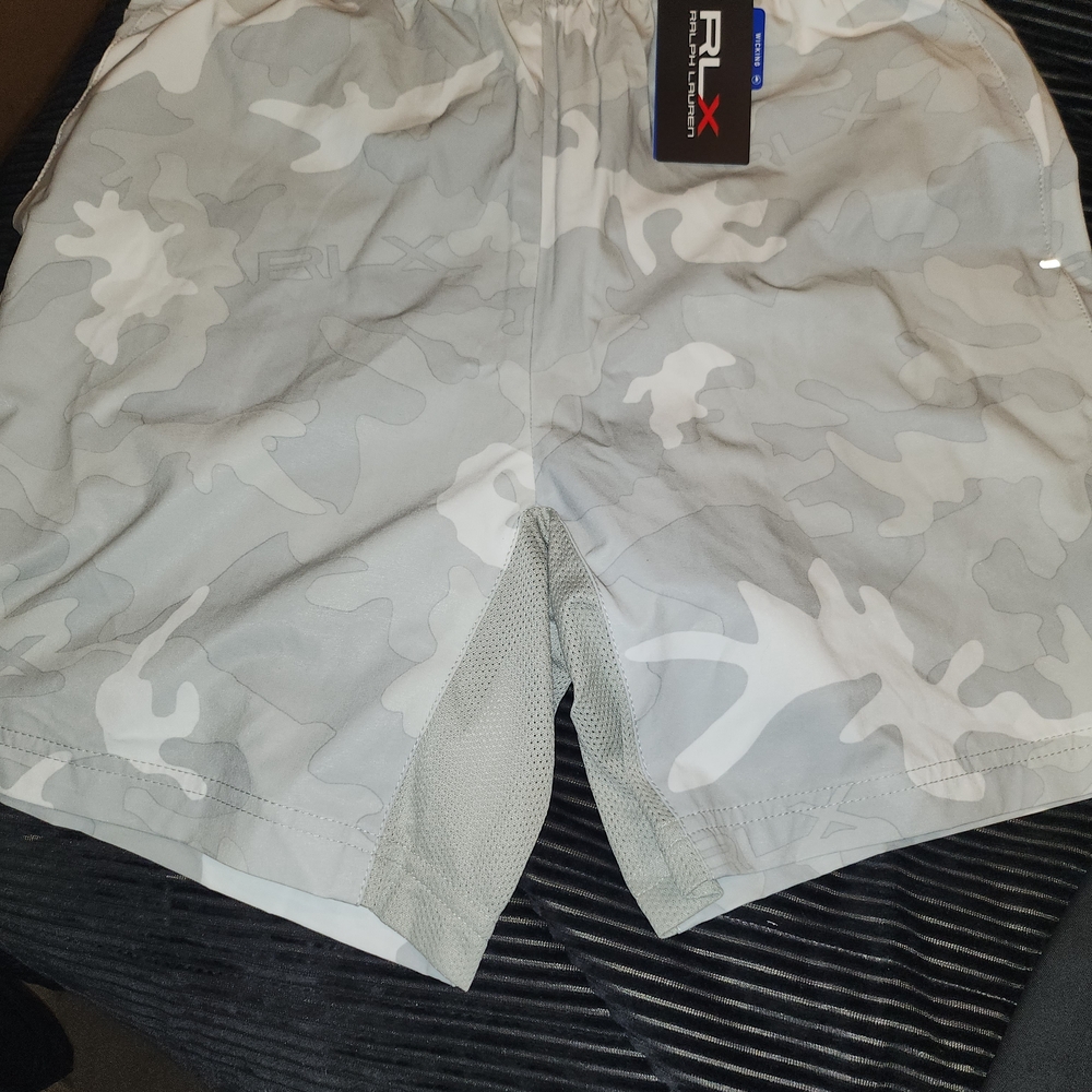 RLX Ralph Lauren Light Gray Camo Swim/Active Shorts